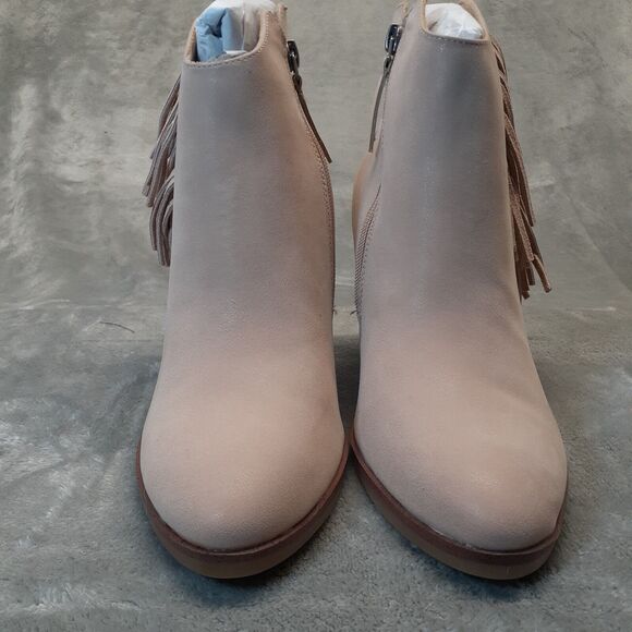 Mia Women’s Light Pink Color Avril Ankle Booties with Fringe Size 8 NIB - Picture 3 of 7